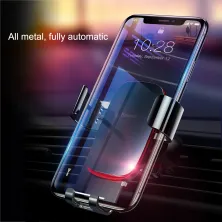Автотримач для телефону Baseus Metal Age Gravity в повітропровід Чорний