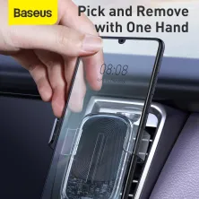 Автодержатель для телефона Baseus Explore 2in1 в воздуховод с беспроводной зарядкой Qi 15W 2A Прозрачный