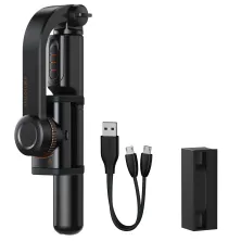 Селфи-монопод Baseus Lovely Uniaxial 3in1 с функцией штатива стабилизатором и пультом Bluetooth Черный