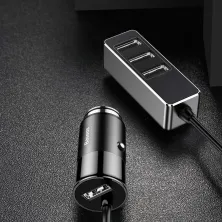 Автомобільний зарядний пристрій Baseus Enjoy Together 4 USB 5.5A Чорний