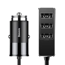 Автомобільний зарядний пристрій Baseus Enjoy Together 4 USB 5.5A Чорний