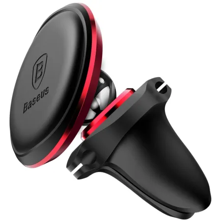 Автодержатель для телефона магнитный Baseus Magnetic Air Vent в воздуховод с держателем для провода Красный