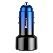 Автомобильное зарядное устройство Baseus Magic Series Dual Quick Charge Car Charger QC 4.0 45W USB + Type-C Синий