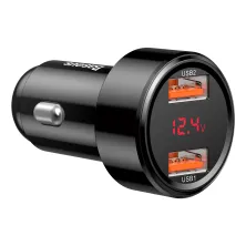 Автомобильное зарядное устройство Baseus Magic Series Dual Quick Charge Car Charger 45W 2USB Черный