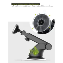 Автотримач для телефону магнітний Baseus Solid Series Telescopic на торпедо Сріблястий