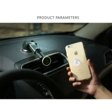 Автотримач для телефону магнітний Baseus Solid Series Telescopic на торпедо Сріблястий