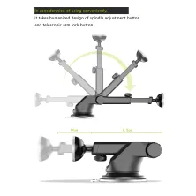 Автотримач для телефону магнітний Baseus Solid Series Telescopic на торпедо Сріблястий