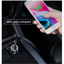 Автомобільний зарядний пристрій Baseus Small Screw QC3.0 36W USB + Type-C PD Чорний