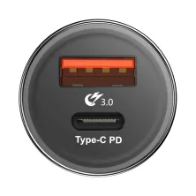 Автомобільний зарядний пристрій Baseus Small Screw QC3.0 36W USB + Type-C PD Чорний