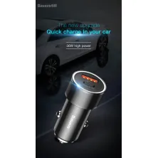 Автомобільний зарядний пристрій Baseus Small Screw QC3.0 36W USB + Type-C PD Чорний