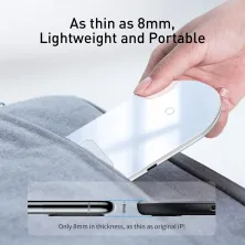 Бездротовий зарядний пристрій Baseus Simple 2in1 For Phone + Pods з технологією Qi 18W MAX Білий