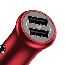 Автомобильное зарядное устройство Baseus Gentleman 2USB 4.8A Красный (CCALL-GB09)