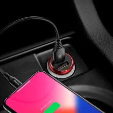 Автомобильное зарядное устройство Baseus Gentleman 2USB 4.8A Красный (CCALL-GB09)