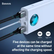 УМБ Baseus Amblight 30000mAh 33W з технологією QC3.0 + PD3.0 Білий