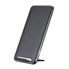 Бездротова зарядка-підставка для телефону швидка Baseus Three-coil Wireless Charging Pad Qi 10W Чорна