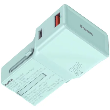 Мережевий зарядний пристрій Baseus Universal Conversion PPS QC3.0 + PD3.0 18W USB + Type-C 3A Універсальне Блакитний