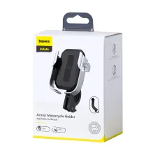 Мото-вело тримач для смартфона Baseus Armor Motorcycle Holder Сріблястий