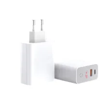 Мережевий зарядний пристрій Baseus Speed PPS Intelligent Power-off QC4.0 + PD3.0 45W USB + Type-C 6A Білий
