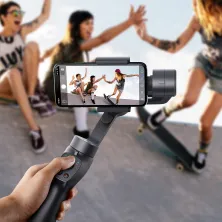 Стедікам Baseus Handheld Gimbal Stabilizer триосьовий стабілізатор для телефону та екшн-камери Чорний