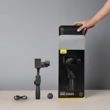 Стедікам Baseus Handheld Gimbal Stabilizer триосьовий стабілізатор для телефону та екшн-камери Чорний