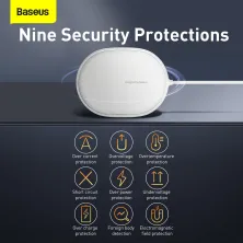 Беспроводное зарядное устройство Baseus Light Magnetic с технологией Qi 15W 2A Белый