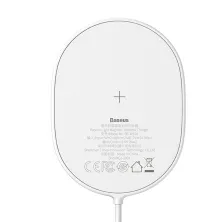 Беспроводное зарядное устройство Baseus Light Magnetic с технологией Qi 15W 2A Белый