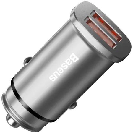 Автомобильное зарядное устройство Baseus Square Metal QC 3.0 30W 2USB 5A Серебристый