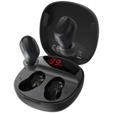 Бездротові Bluetooth навушники Baseus Encok TWS WM01 Plus з дисплеєм Чорний