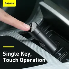 FM-трансмітер Baseus Energy Column 2в1 MP3 Car QC3.0 18W Charger Bluetooth 5.0 2USB 3A Чорно-Сірий