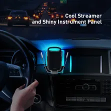 Беспроводное автомобильное зарядное устройство Baseus Milky Way Electric Holder с технологией Qi 15W Серебристый