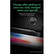 Автомобильное зарядное устройство Baseus Circular Plastic QC 4.0+PD3.0 30W USB + Type-C 5A Черный