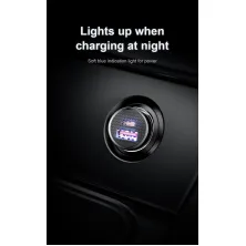 Автомобильное зарядное устройство Baseus Circular Plastic QC 4.0+PD3.0 30W USB + Type-C 5A Черный