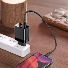 Мережевий зарядний пристрій Baseus Mirror Lake Dual QC3.0 18W 2USB 3A Чорний
