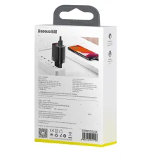 Мережевий зарядний пристрій Baseus Mirror Lake Dual QC3.0 18W 2USB 3A Чорний