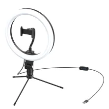 Комплект блогера 3в1 Baseus Live Stream Holder 120 LED (Держатель с LED лампой 24,5 см и настольная подставка)