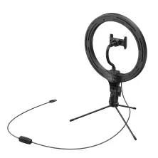 Комплект блогера 3в1 Baseus Live Stream Holder 120 LED (Держатель с LED лампой 24,5 см и настольная подставка)