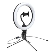 Комплект блогера 3в1 Baseus Live Stream Holder 120 LED (Держатель с LED лампой 24,5 см и настольная подставка)