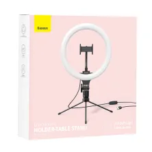 Комплект блогера 3в1 Baseus Live Stream Holder 120 LED (Держатель с LED лампой 24,5 см и настольная подставка)
