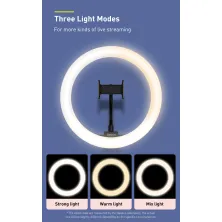 Комплект блогера 3в1 Baseus Live Stream Holder 120 LED (Держатель с LED лампой 24,5 см и настольная подставка)