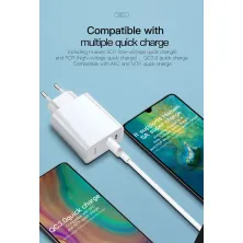 Мережевий зарядний пристрій Baseus Speed PPS QC3.0 + PD3.0 30W USB + Type-C 5A Білий