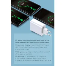 Мережевий зарядний пристрій Baseus Speed PPS QC3.0 + PD3.0 30W USB + Type-C 5A Білий