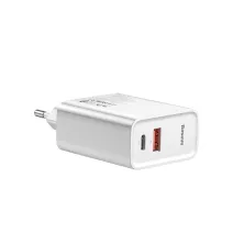 Мережевий зарядний пристрій Baseus Speed PPS QC3.0 + PD3.0 30W USB + Type-C 5A Білий