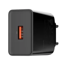 Мережевий зарядний пристрій Baseus Speed Mini QC Single U QC3.0 18W USB 3A Чорний