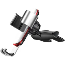 Автотримач для телефону Baseus Metal Age Gravity в CD слот Сріблястий