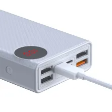 УМБ Baseus Mulight 30000mAh 33W з технологією QC3.0 + PD3.0 Білий
