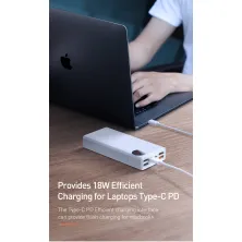 УМБ Baseus Mulight 30000mAh 33W з технологією QC3.0 + PD3.0 Білий