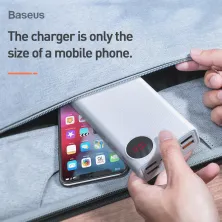УМБ Baseus Mulight 30000mAh 33W з технологією QC3.0 + PD3.0 Білий