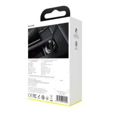 Автомобильное зарядное устройство Baseus Digital Display 24W 2USB 4.8A Серебристый