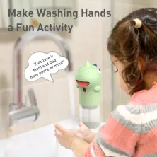 Сенсорний дозатор для пінного мила Baseus MiniDinos 300 мл Салатовий