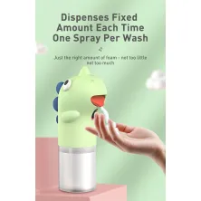 Сенсорний дозатор для пінного мила Baseus MiniDinos 300 мл Салатовий